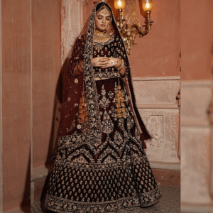 Dark Meroon Lehenga