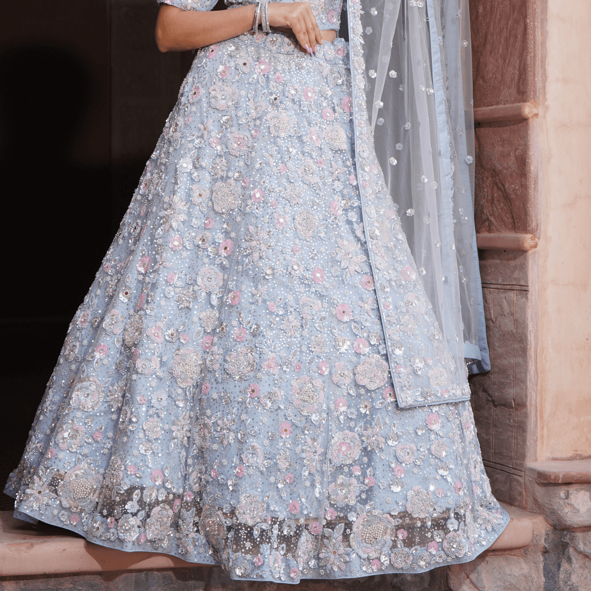 Azure Elegance Lehenga - Image 2